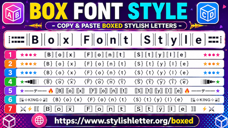 Box Font Style – Copy & Paste Boxed Stylish Letters